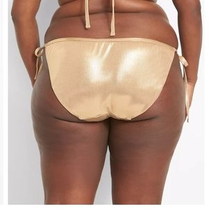 NWT Ribbed Side Tie Swim Bikini Bottom